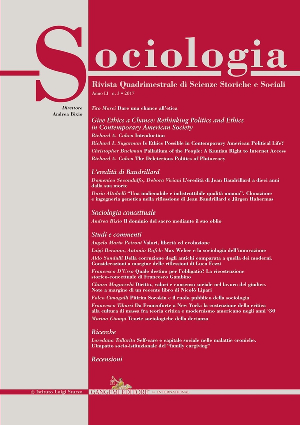 Sociologia n.3/2017 - Librerie.coop Sociologia n.3/2017 - Librerie.coop