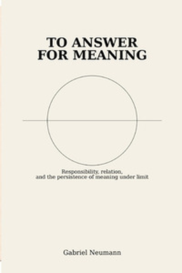 To answer for meaning. Responsibility, relation, and the persistence of meaning under limit - Librerie.coop