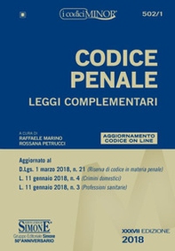 Codice penale. Leggi complementari. Ediz. minor - Librerie.coop