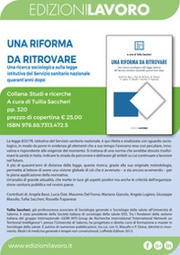 Una riforma da ritrovare. Una ricerca sociologica sulla legge istitutiva del Servizio sanitario nazionale quarant'anni dopo - Librerie.coop