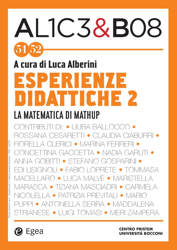 Alice & Bob 51/52. Esperienze didattiche 2 - Librerie.coop Alice & Bob 51/52. Esperienze didattiche 2 - Librerie.coop