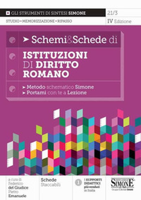 Schemi & schede di istituzioni di diritto romano. Metodo schematico Simone - Librerie.coop Schemi & schede di istituzioni di diritto romano. Metodo schematico Simone - Librerie.coop