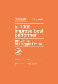 Le 1000 imprese best performer. Provincia di Reggio Emilia - Librerie.coop Le 1000 imprese best performer. Provincia di Reggio Emilia - Librerie.coop