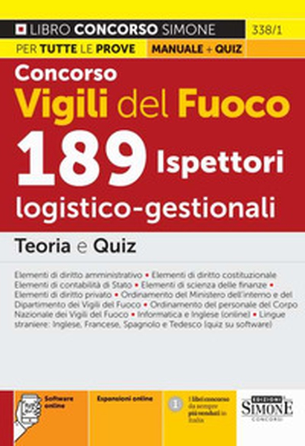 Concorso vigili del fuoco 189 ispettori logico-gestionali. Teoria e quiz - Librerie.coop Concorso vigili del fuoco 189 ispettori logico-gestionali. Teoria e quiz - Librerie.coop