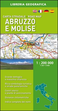 Abruzzo, Molise 1:200.000 - Librerie.coop
