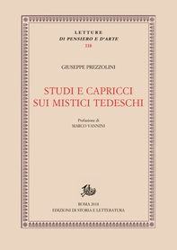 Studi e capricci sui mistici tedeschi - Librerie.coop
