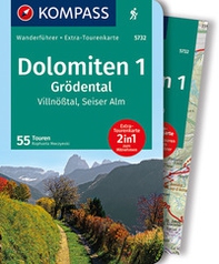 Guida escursionistica n. 5732. Dolomiten 1. Grödental, Villnößtal, Seiser Alm. Con carta - Librerie.coop