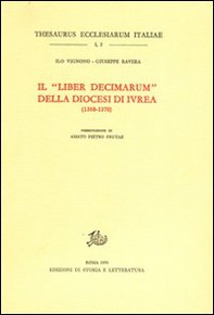 Il «Liber decimarum» della diocesi di Ivrea (1368-1370) - Librerie.coop