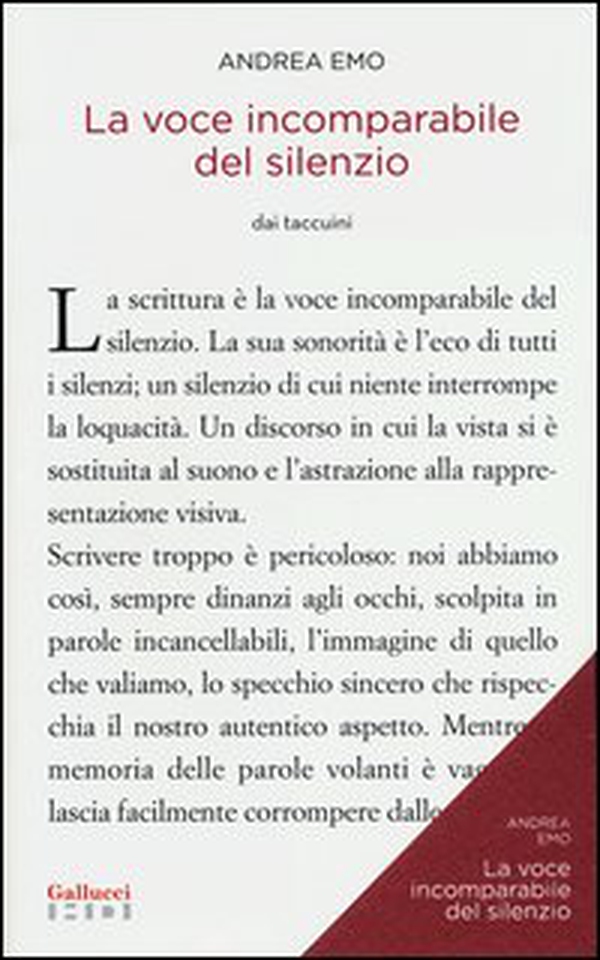 La voce incomparabile del silenzio - Librerie.coop La voce incomparabile del silenzio - Librerie.coop