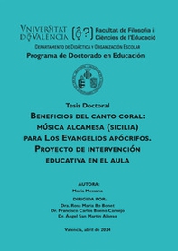 Beneficios del canto coral: musica Alcamesa (Sicilia) para los evangelios apócrifos. Proyecto de intervención educativa en el aula - Librerie.coop Beneficios del canto coral: musica Alcamesa (Sicilia) para los evangelios apócrifos. Proyecto de intervención educativa en el aula - Librerie.coop