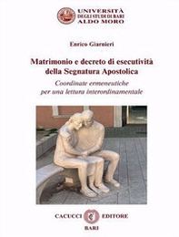 Matrimonio e decreto di esecutività della segnatura apostolica. Coordinate ermeneutiche per una lettura interordinamentale - Librerie.coop