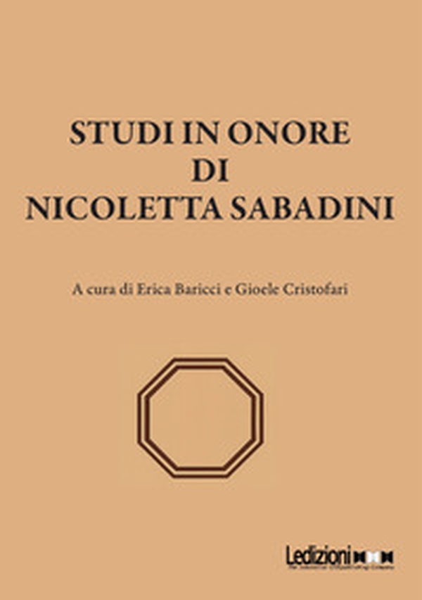 Studi in onore di Nicoletta Sabadini - Librerie.coop