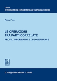 Le operazioni tra parti correlate. Profili informativi e di governance - Librerie.coop