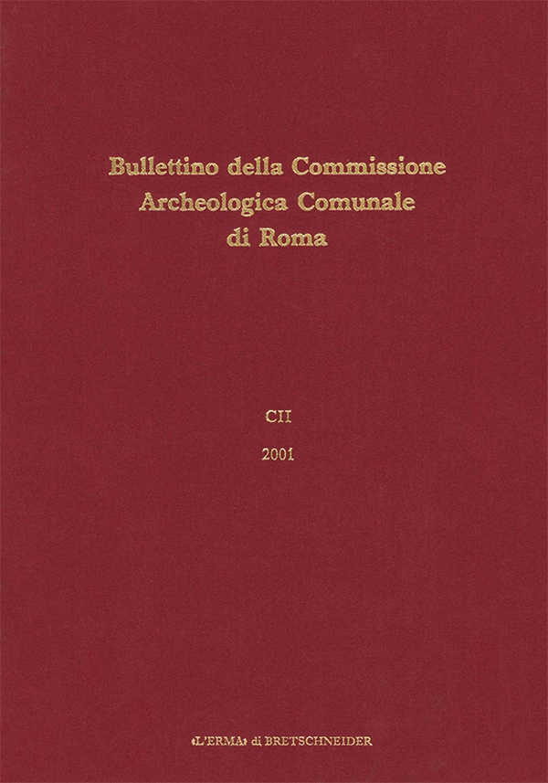 Bullettino della Commissione Archeologica Comunale di Roma. 102, 2001 - Librerie.coop