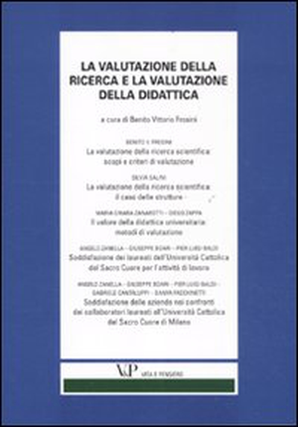 La valutazione della ricerca e la valutazione della didattica - Librerie.coop La valutazione della ricerca e la valutazione della didattica - Librerie.coop