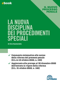 La nuova disciplina dei procedimenti speciali - Librerie.coop
