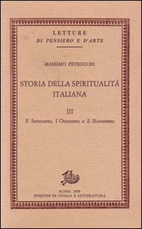 Storia della spiritualità italiana - Vol. 3 - Librerie.coop Storia della spiritualità italiana - Vol. 3 - Librerie.coop