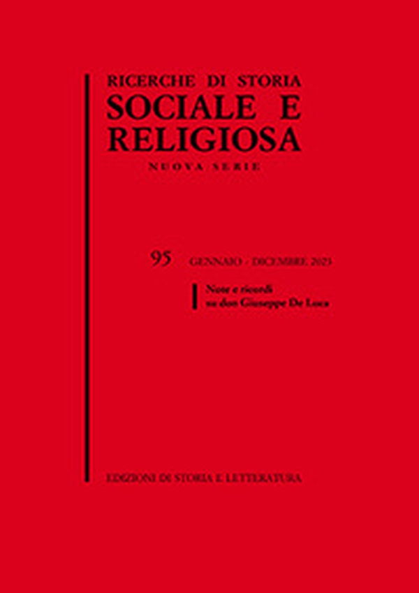 Ricerche di storia sociale e religiosa - Vol. 95 - Librerie.coop Ricerche di storia sociale e religiosa - Vol. 95 - Librerie.coop
