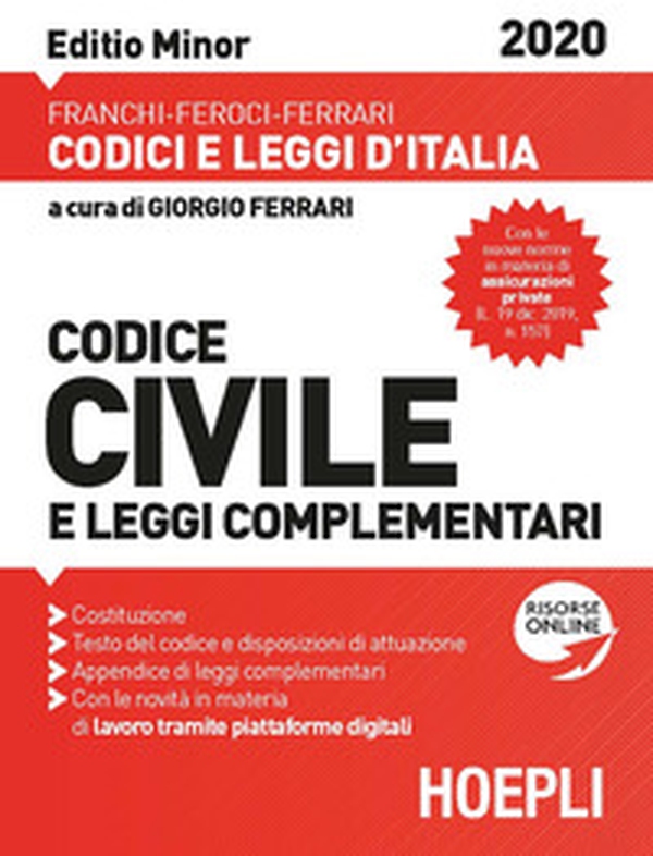 Codice civile e leggi complementari. Febbraio 2020. Ediz. minor - Librerie.coop Codice civile e leggi complementari. Febbraio 2020. Ediz. minor - Librerie.coop