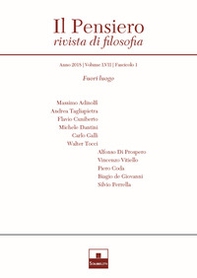Il pensiero. Rivista di filosofia - Vol. 57\1 - Librerie.coop