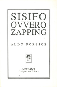 Sisifo ovvero zapping - Librerie.coop Sisifo ovvero zapping - Librerie.coop