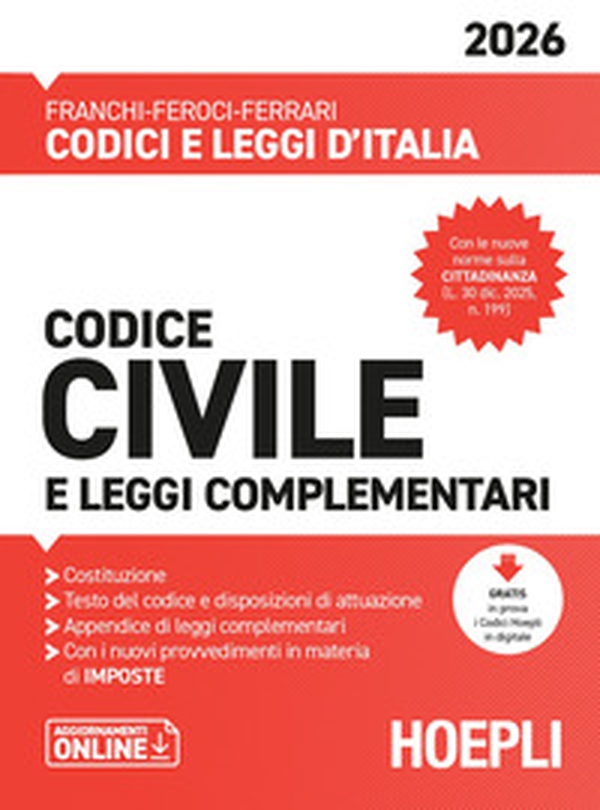 Codice civile e leggi complementari 2026 - Librerie.coop
