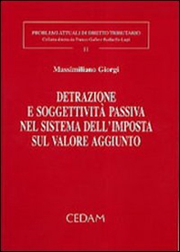 Detrazione e soggettività passiva nel sistema dell'imposta sul valore aggiunto - Librerie.coop