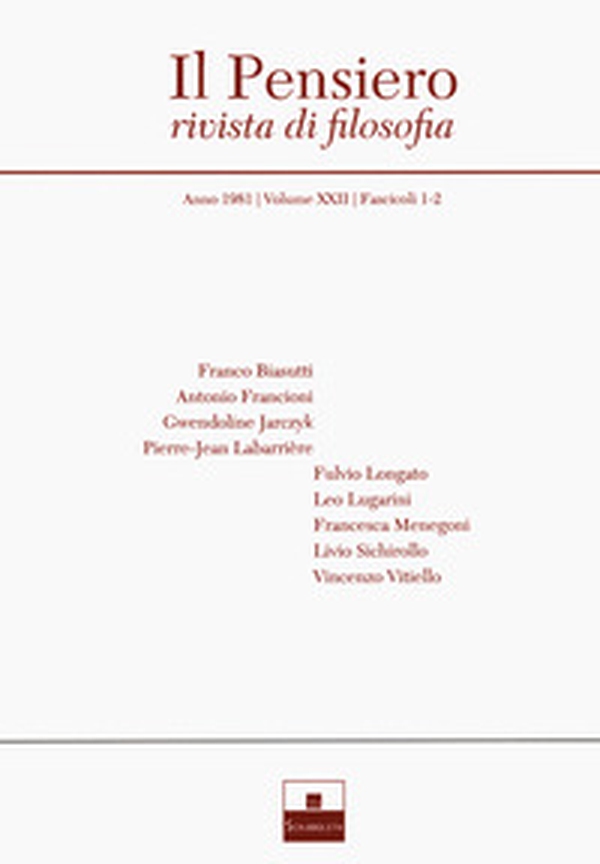 Il pensiero. Rivista di filosofia - Librerie.coop Il pensiero. Rivista di filosofia - Librerie.coop