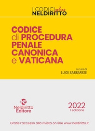 Codice di procedura penale canonica e vaticana - Librerie.coop