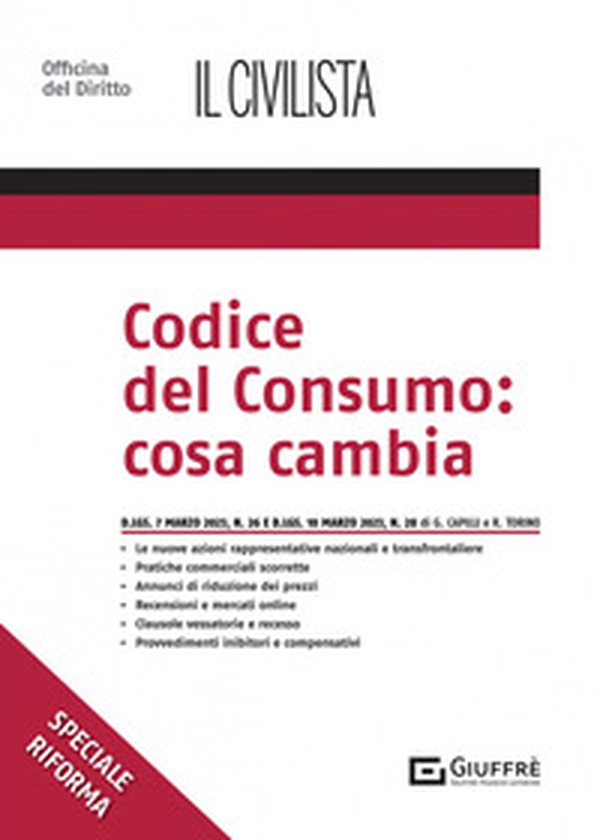 Codice del consumo: cosa cambia - Librerie.coop Codice del consumo: cosa cambia - Librerie.coop