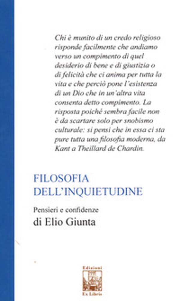 Filosofia dell'inquietudine - Librerie.coop Filosofia dell'inquietudine - Librerie.coop