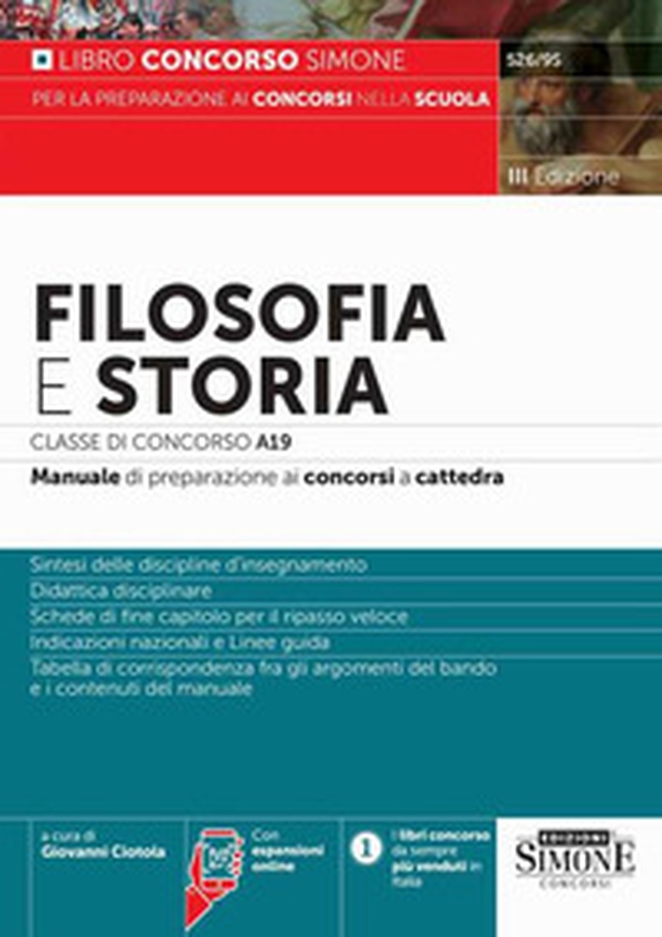 Filosofia e Storia Classe di concorso A19. Manuale di preparazione ai concorsi a cattedra - Librerie.coop Filosofia e Storia Classe di concorso A19. Manuale di preparazione ai concorsi a cattedra - Librerie.coop