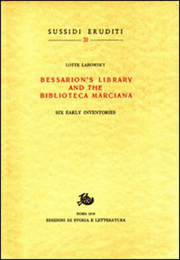 Bessarion's Library and the Biblioteca Marciana - Librerie.coop Bessarion's Library and the Biblioteca Marciana - Librerie.coop
