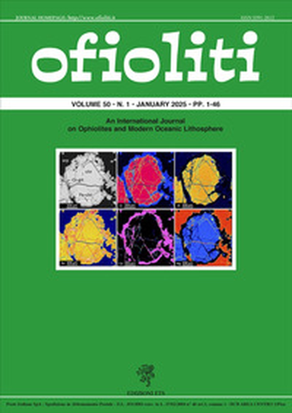 Ofioliti. An international journal on ophiolites and modern oceanic lithosphere - Vol. 50\1 - Librerie.coop Ofioliti. An international journal on ophiolites and modern oceanic lithosphere - Vol. 50\1 - Librerie.coop