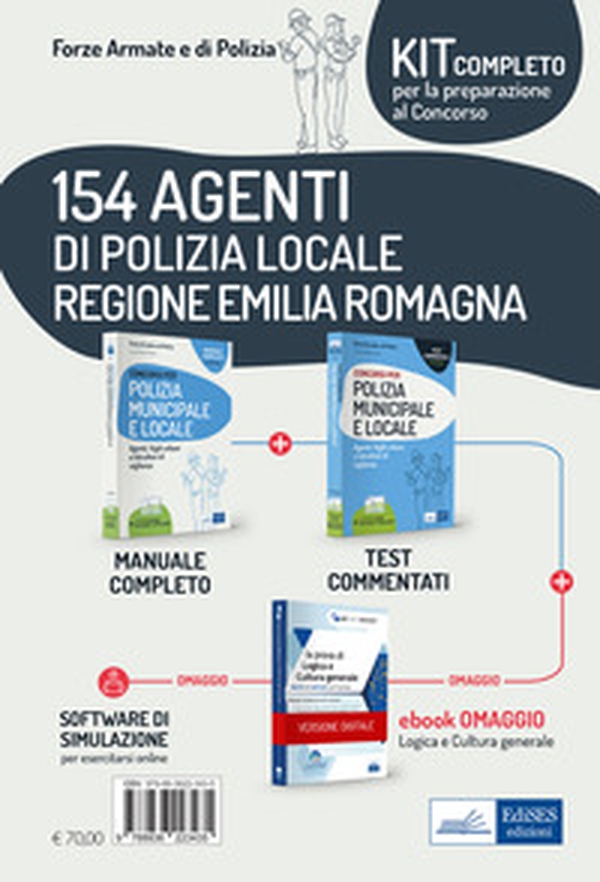 Kit Concorso 154 agenti di Polizia Locale Regione Emilia Romagna. Manuale + Test commentati - Librerie.coop Kit Concorso 154 agenti di Polizia Locale Regione Emilia Romagna. Manuale + Test commentati - Librerie.coop