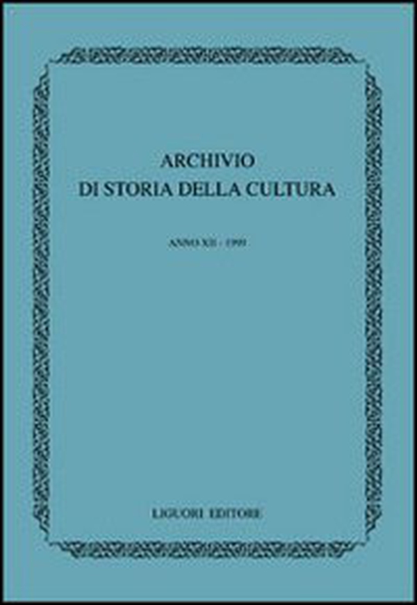 Archivio di storia della cultura (1999) - Librerie.coop Archivio di storia della cultura (1999) - Librerie.coop