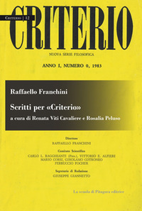 Scritti per «Criterio» - Librerie.coop Scritti per «Criterio» - Librerie.coop
