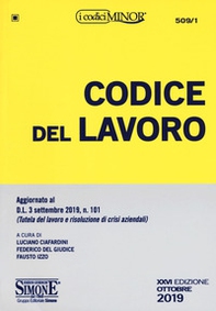 Codice del lavoro. Ediz. minore - Librerie.coop