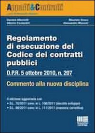 Regolamento di esecuzione del codice dei contratti pubblici - Librerie.coop