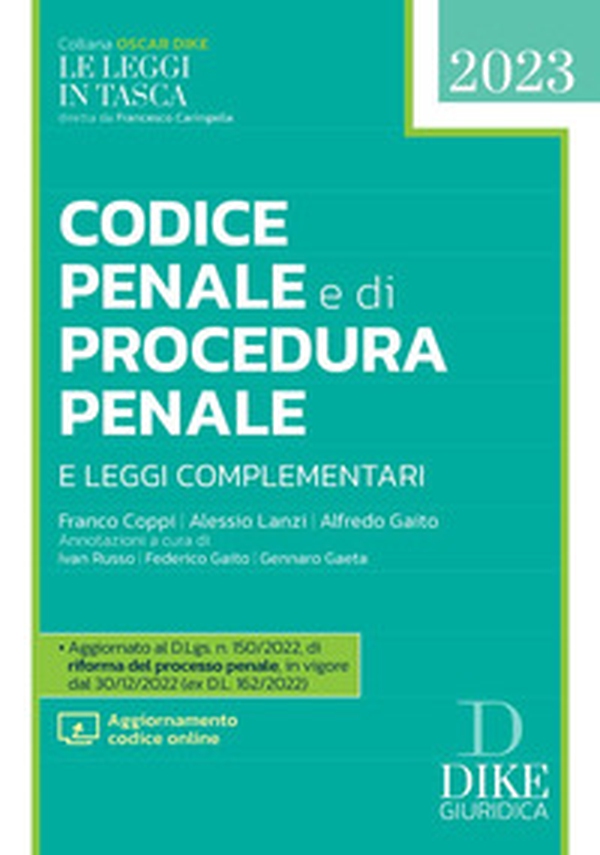 Codice penale e di procedura penale e leggi complementari - Librerie.coop Codice penale e di procedura penale e leggi complementari - Librerie.coop