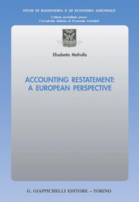 Accounting restatement: a European perspective - Librerie.coop Accounting restatement: a European perspective - Librerie.coop