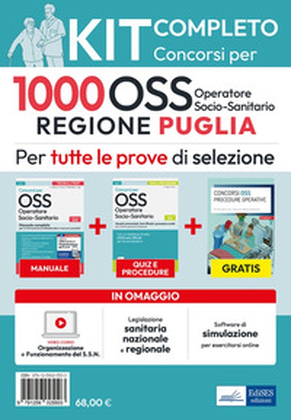 Kit completo 1000 OSS Regione Puglia. Operatore sanitario - Librerie.coop