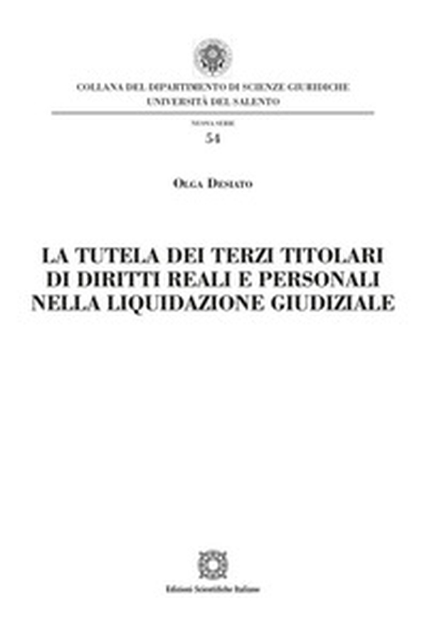 La tutela dei terzi titolari di diritti reali e personali nella liquidazione giudiziale - Librerie.coop La tutela dei terzi titolari di diritti reali e personali nella liquidazione giudiziale - Librerie.coop