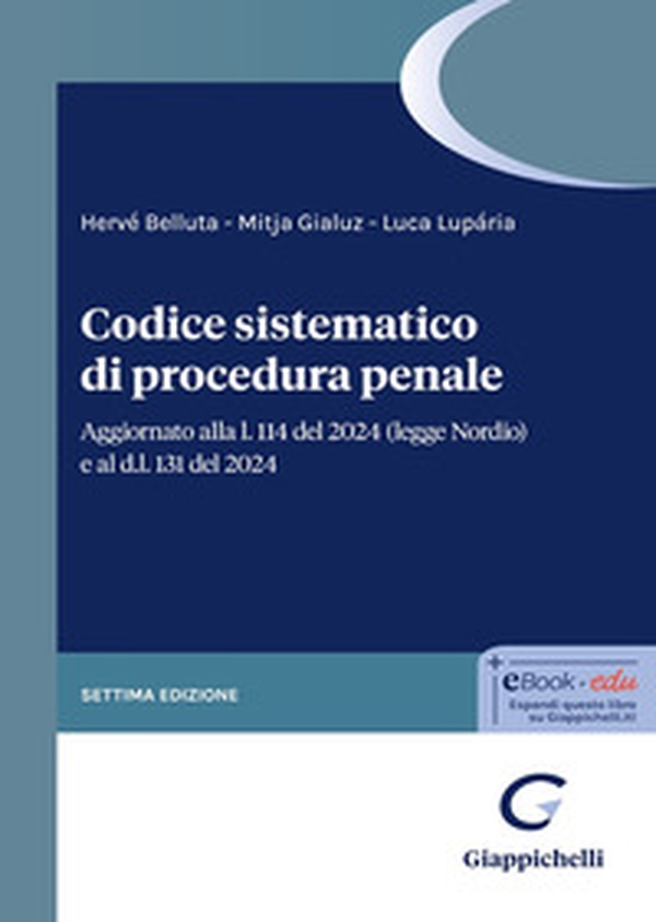 Codice sistematico di procedura penale - Librerie.coop Codice sistematico di procedura penale - Librerie.coop