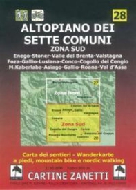 Altopiano dei Sette Comuni. Zona sud 1:30.000 1cm=300m. Carta dei sentieri a piedi, mountain bike e nordic walking - Librerie.coop
