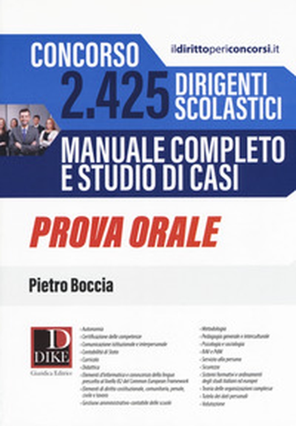 Concorso 2425 dirigenti scolastici. Manuale completo e studio di casi. Prova orale - Librerie.coop Concorso 2425 dirigenti scolastici. Manuale completo e studio di casi. Prova orale - Librerie.coop