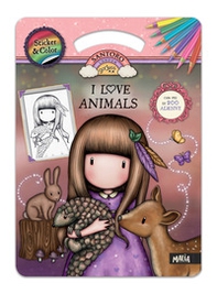 I love animals. Gorjuss. Sticker & color - Librerie.coop