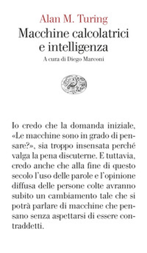 Macchine calcolatrici e intelligenza - Librerie.coop Macchine calcolatrici e intelligenza - Librerie.coop
