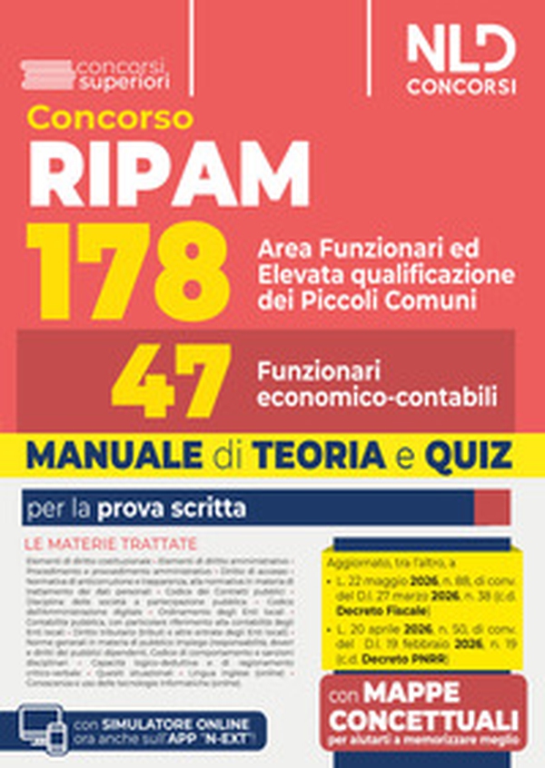Concorso RIPAM 178 funzionari dei piccoli comuni 47 funzionari economico-contabili. Manuale di teoria - Librerie.coop