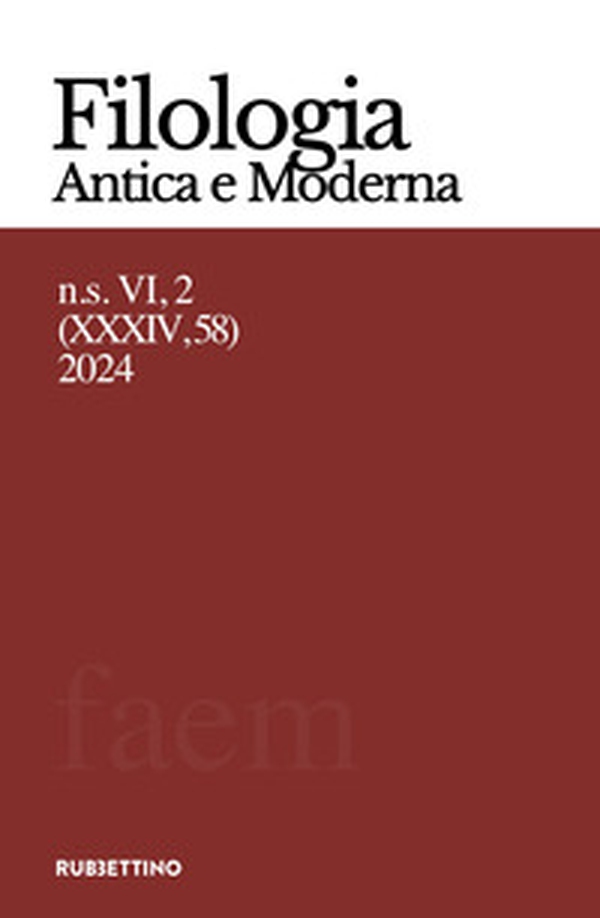 Filologia antica e moderna - Vol. 58 - Librerie.coop Filologia antica e moderna - Vol. 58 - Librerie.coop